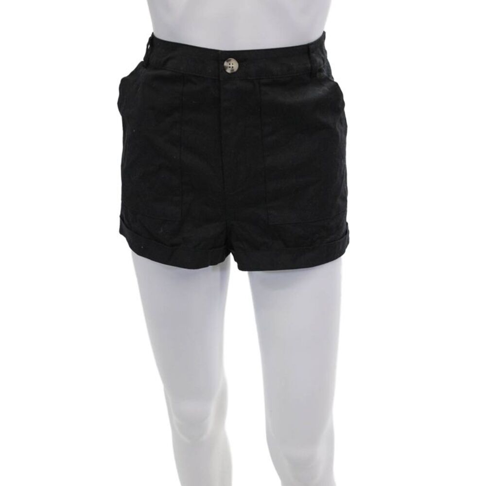 BB Dakota x Steve Madden Womens Zipper Fly Cuffed Short Shorts Black Size 4